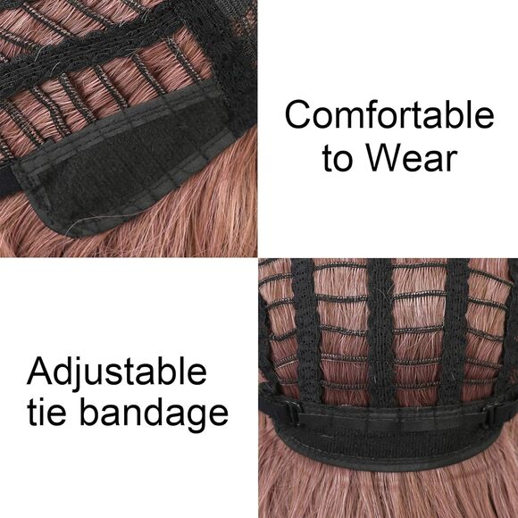 Women's Short Rattan B Wigs Curly Wavy Shoulder Length Pastel Bob - Picture 3 of 3